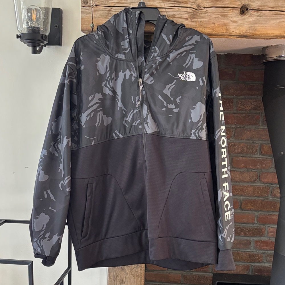 The North Face Black & Gray Camo Half-Zip Hoodie